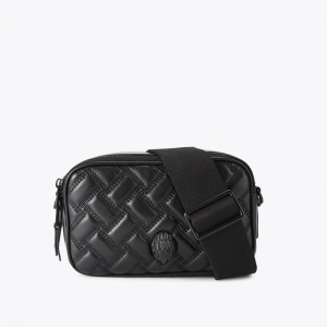 Kurt Geiger Dual Zip Camera Bag Negrii | VGFCIL-705