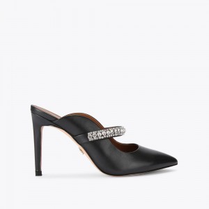 Kurt Geiger Duke Mule Heel Negrii | BEHJFD-628