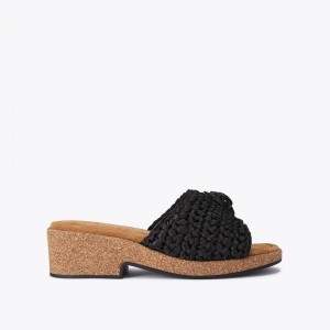 Kurt Geiger Eagle Crochet Flatform Negrii | CKJBHG-562