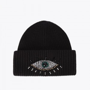 Kurt Geiger Evil Eye Beanie Negrii | XDAGQO-681