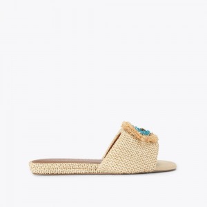 Kurt Geiger Evil Eye Plati Sandal Galbeni | YLCGPA-791