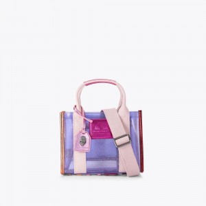 Kurt Geiger Extra Small Vinyl Southbank Tote Bag Lilac | QFEYDM-365