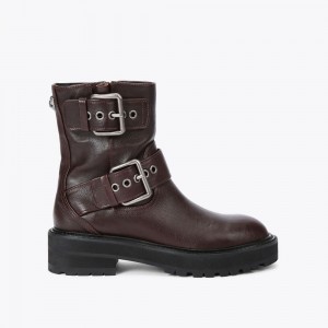 Kurt Geiger Hackney Biciclist Boot Maro | NAPSVQ-048