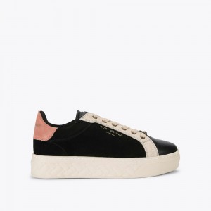 Kurt Geiger Kensington Cupsole Sneaker Negrii Roz | DTMAKH-086