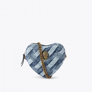 Kurt Geiger Kensington Heart Bag Denim | GWMFAR-859