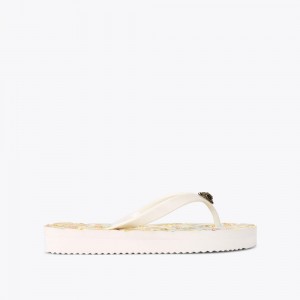 Kurt Geiger Kensington Matlasat Sandal Galbeni | ZXPDYV-509