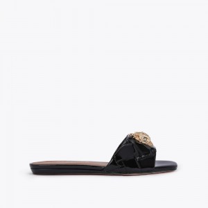 Kurt Geiger Kensington Plati Sandal Negrii | BJSTMQ-638