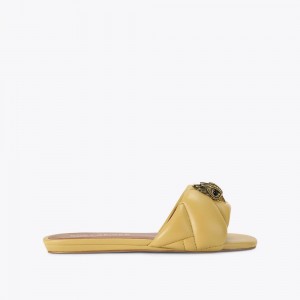 Kurt Geiger Kensington Puff Plati Sandal Galbeni | INTMFW-984