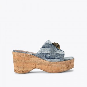 Kurt Geiger Kensington Wedge Heel Albastri | JPACEO-546