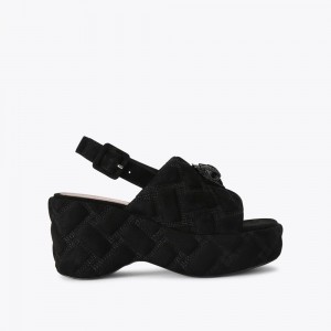 Kurt Geiger Kensington Wedge Heel Negrii | XSOBRH-201