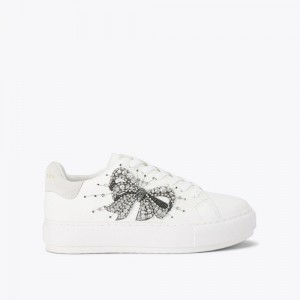 Kurt Geiger Laney Bow Sneaker Albi | UILKHN-430