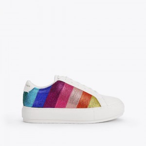 Kurt Geiger Laney Stripe Crystal Sneaker Colorati | KMPLNT-710