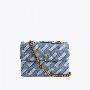 Kurt Geiger Large Denim Kensington Bag Denim | POITUQ-891