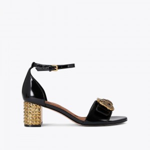 Kurt Geiger Mayfair Mid-High Block Heel Negrii | DUQPNZ-950