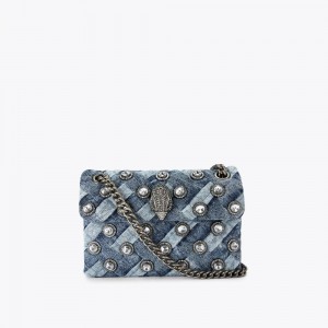 Kurt Geiger Mini Denim Kensington Bag Denim | JFVDZG-187