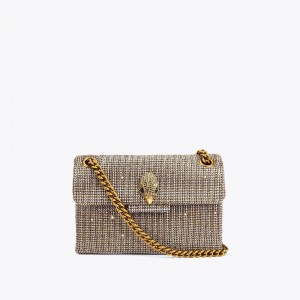 Kurt Geiger Mini Fabric Kensington Bag Bej | JGMCBQ-863