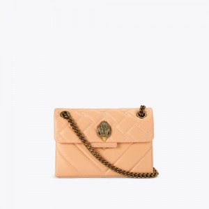 Kurt Geiger Mini Piele Kensington Bag Peach | PQBVKC-519