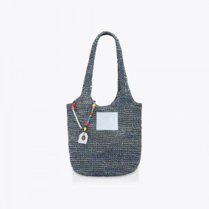 Kurt Geiger Raffia Hobo Bag Albastri | IWZLNH-571