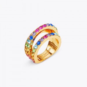 Kurt Geiger Rainbow Triple Ring Colorati | GZUPSM-520