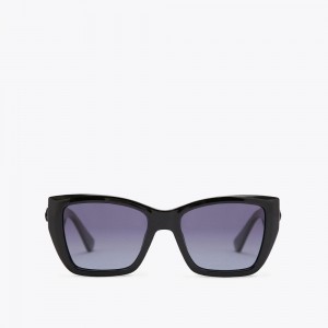 Kurt Geiger Rectangle Kensington Sunglasses Negrii | YALKGS-904