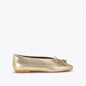 Kurt Geiger Sloane Ballerina Plati Aurii | IJKOQW-108