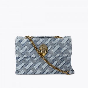 Kurt Geiger Xxl Denim Kensington Bag Denim | OPFQNH-063