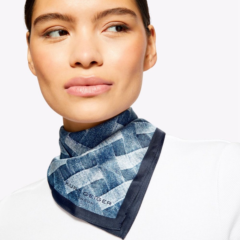 Kurt Geiger Bandana Scarf Denim | IFEDOS-724