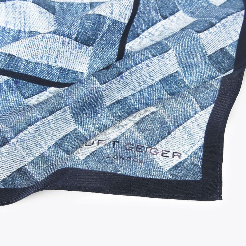 Kurt Geiger Bandana Scarf Denim | IFEDOS-724