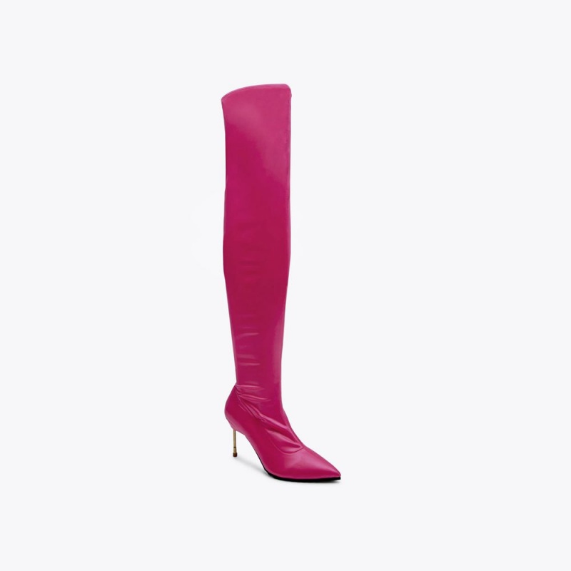 Kurt Geiger Barbican Knee Boot Fushia | DECMUN-506