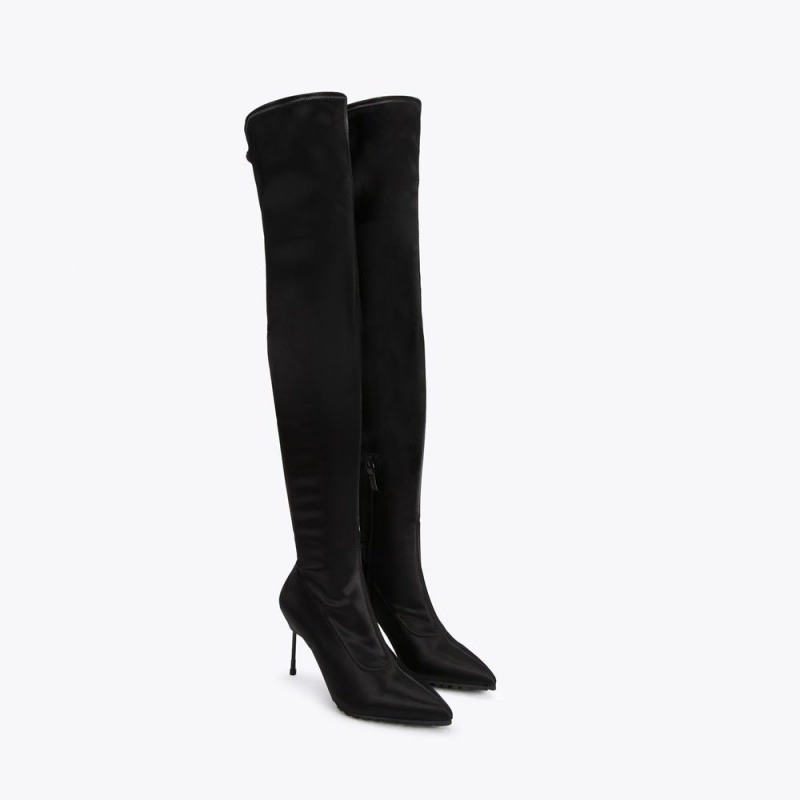 Kurt Geiger Barbican Over The Knee Drench Negrii | PCESKX-567