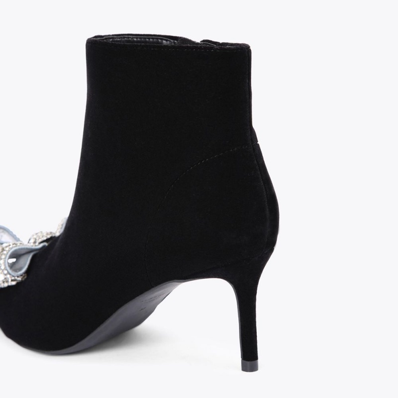 Kurt Geiger Belgravia Bow Ankle Boot Negrii | CRZGWT-941