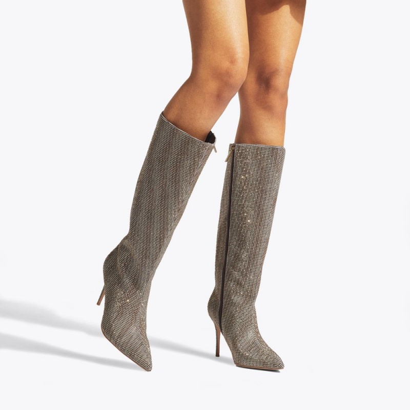 Kurt Geiger Belgravia Knee Boot Bej | CKYFVO-812