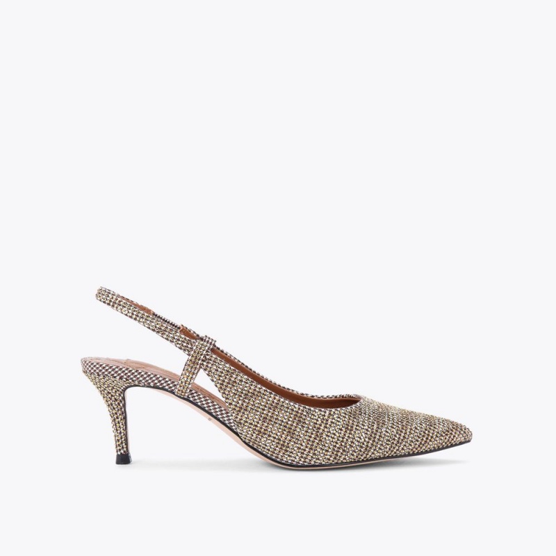 Kurt Geiger Belgravia Slingback Heel Bej | JGTNFI-931