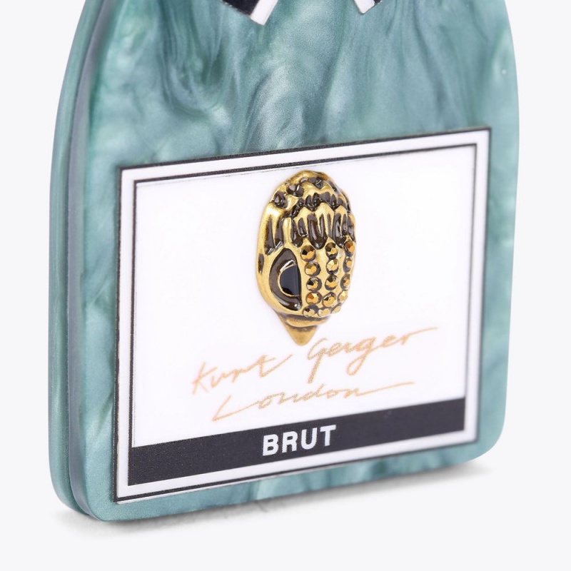 Kurt Geiger Champagne Bottle Keyring Verzi Inchis | FHVSMY-485