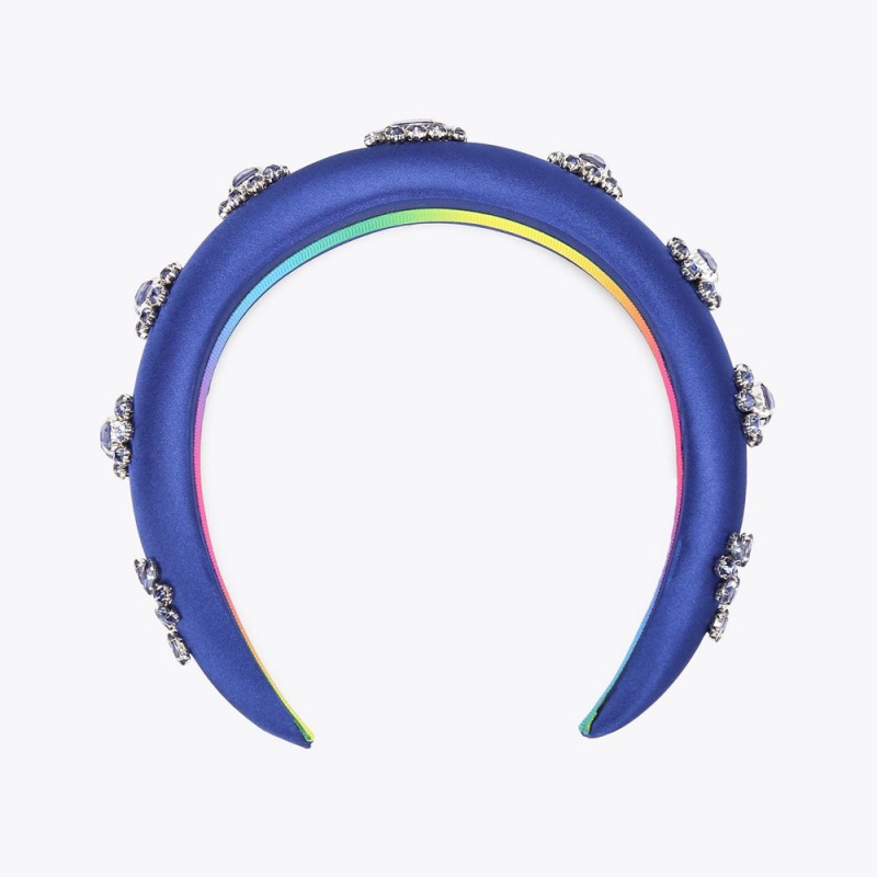 Kurt Geiger Crystal Headband Albastri | MWGHEX-153