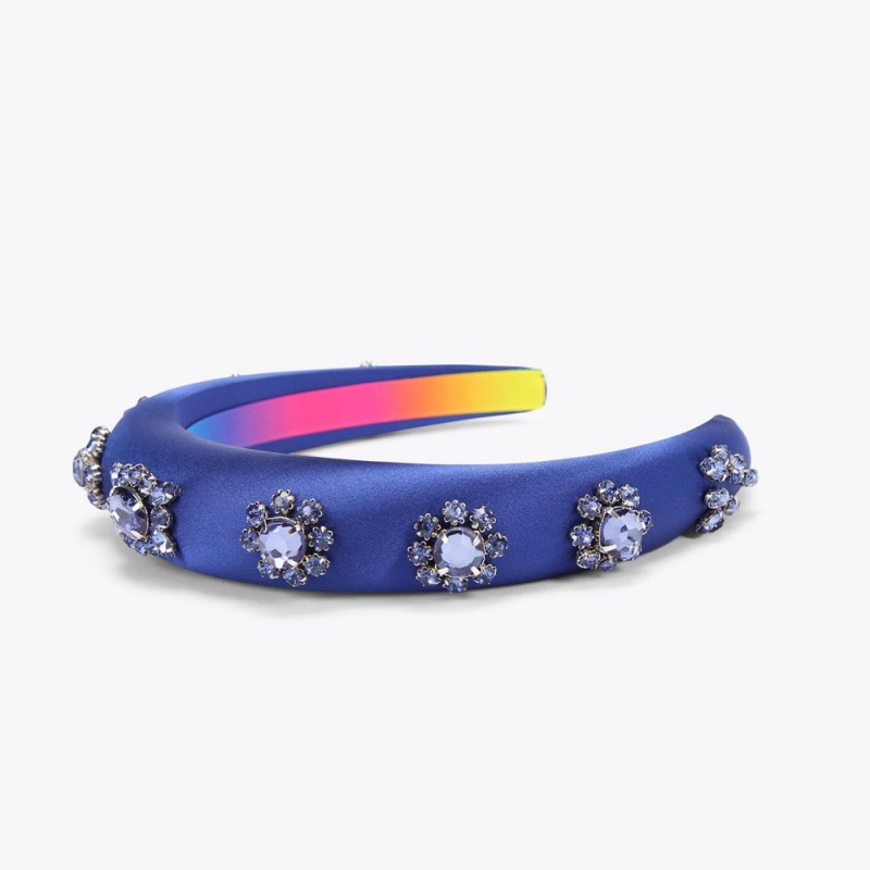 Kurt Geiger Crystal Headband Albastri | MWGHEX-153