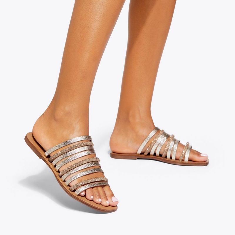 Kurt Geiger Daisy Plati Sandal Argintii | WEBRZD-315