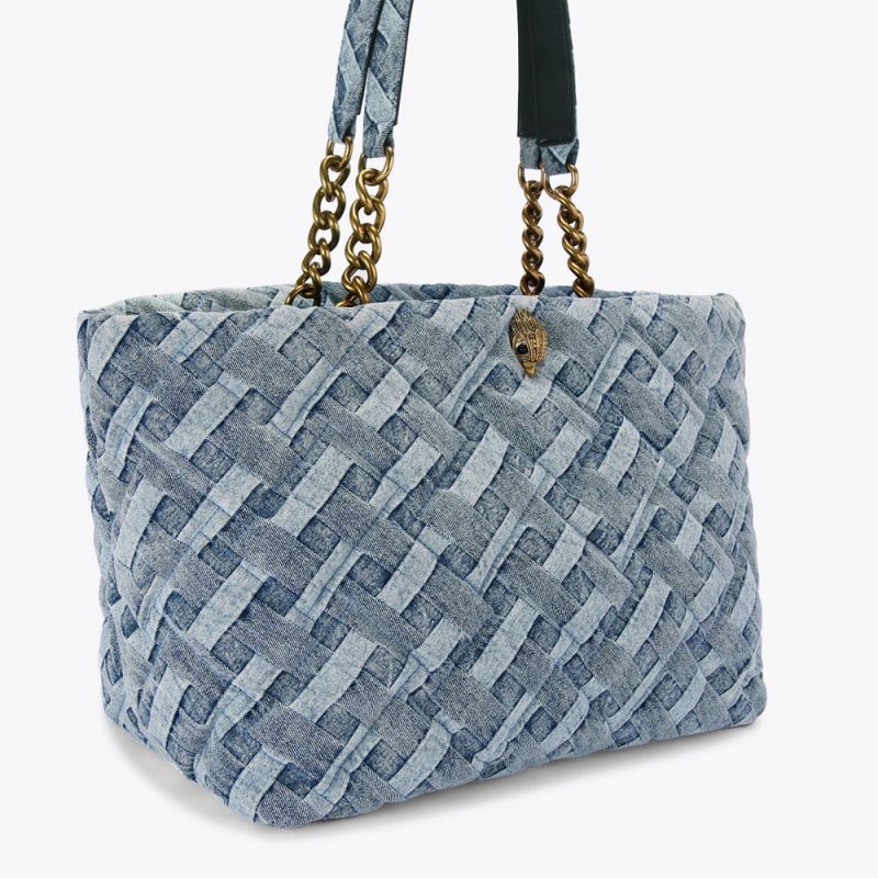 Kurt Geiger Denim Kensington Shopper Bag Denim | MQGVKE-365