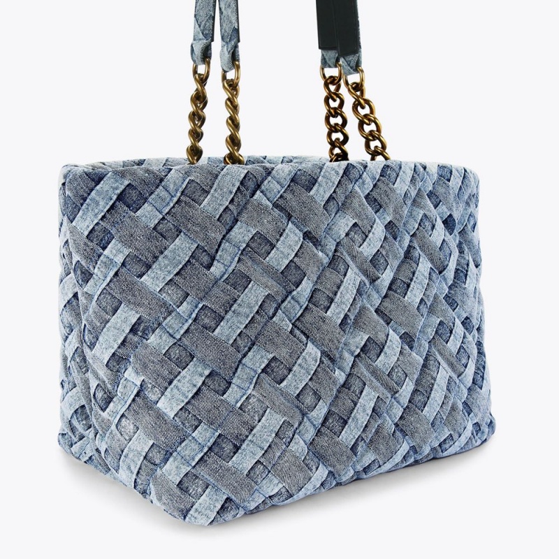 Kurt Geiger Denim Kensington Shopper Bag Denim | MQGVKE-365