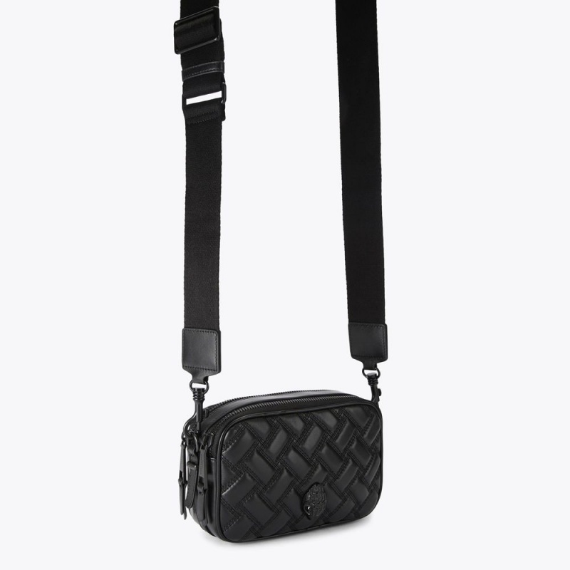 Kurt Geiger Dual Zip Camera Bag Negrii | VGFCIL-705