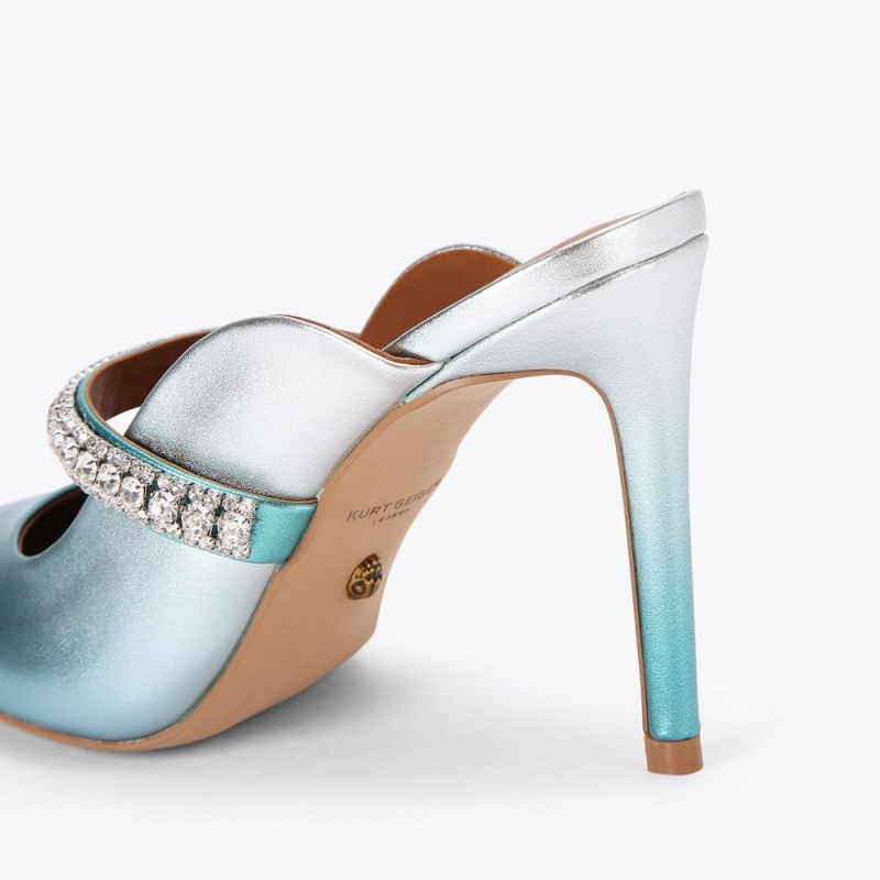 Kurt Geiger Duke Mule Heel Albastri | HALMXO-657