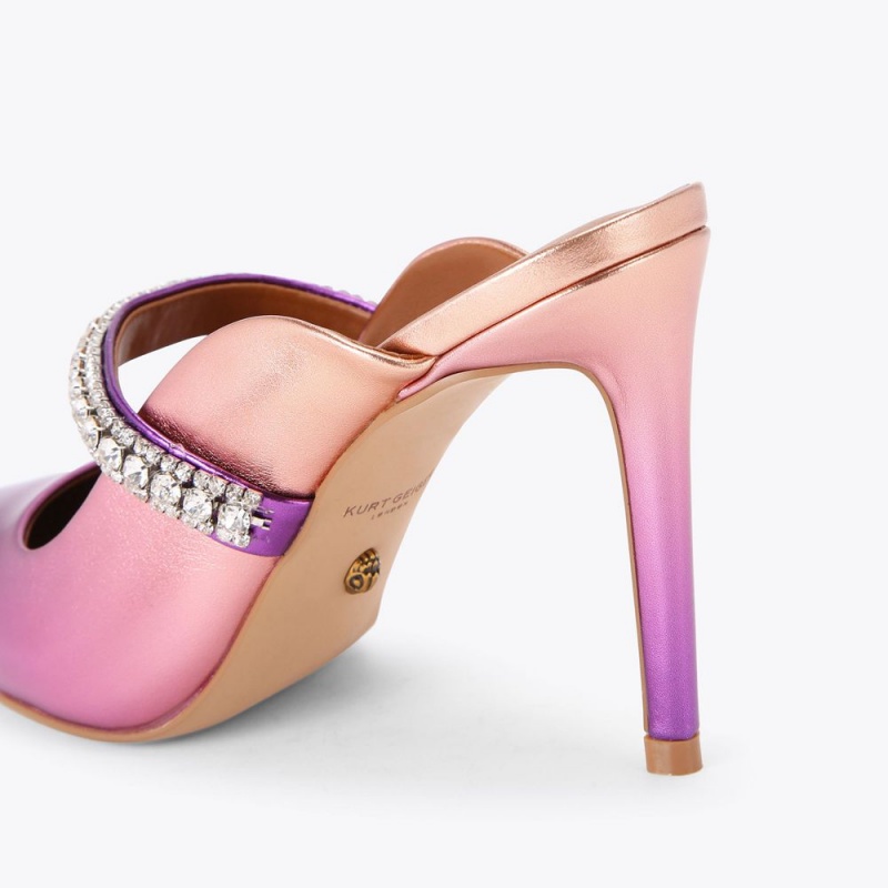 Kurt Geiger Duke Mule Heel Fushia | DEMOLW-061