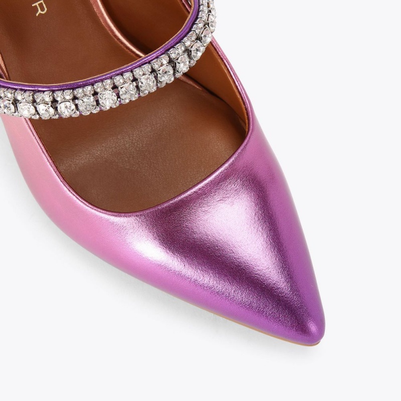 Kurt Geiger Duke Mule Heel Fushia | DEMOLW-061