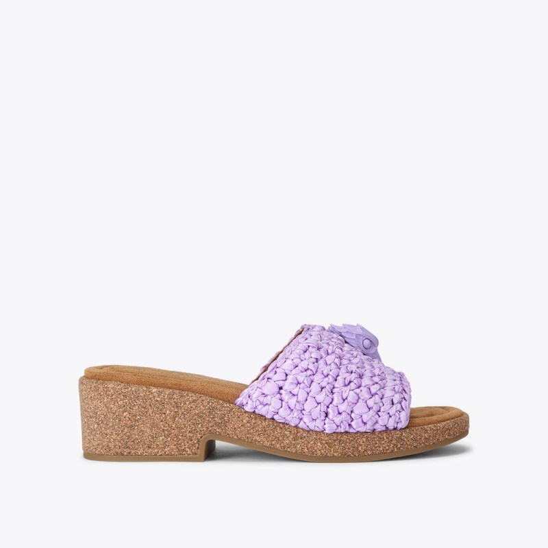 Kurt Geiger Eagle Crochet Flatform Violet | UXOFTW-703