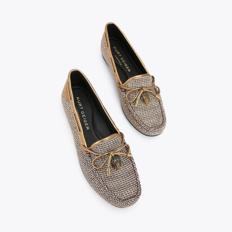 Kurt Geiger Eagle Moccasin Loafer Bej | SXMOCR-349