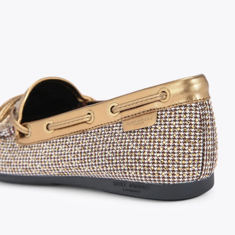 Kurt Geiger Eagle Moccasin Loafer Bej | SXMOCR-349