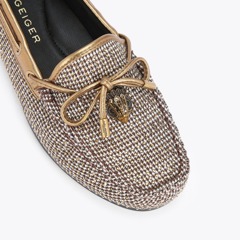 Kurt Geiger Eagle Moccasin Loafer Bej | SXMOCR-349