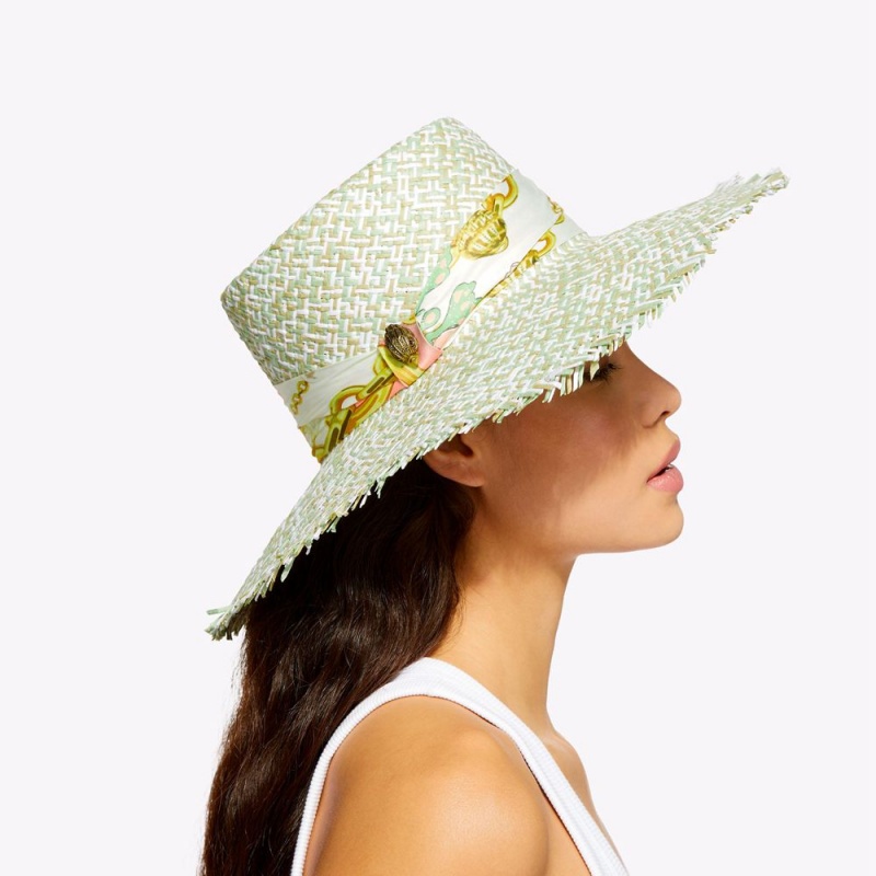 Kurt Geiger Eagle Straw Hat Verzi | ZNAJTP-450