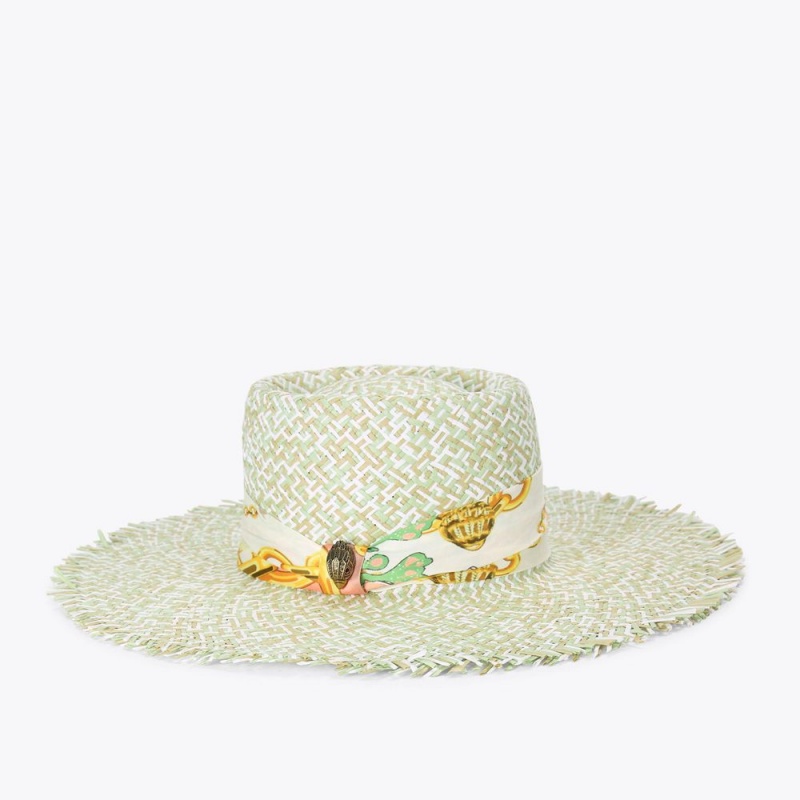 Kurt Geiger Eagle Straw Hat Verzi | ZNAJTP-450