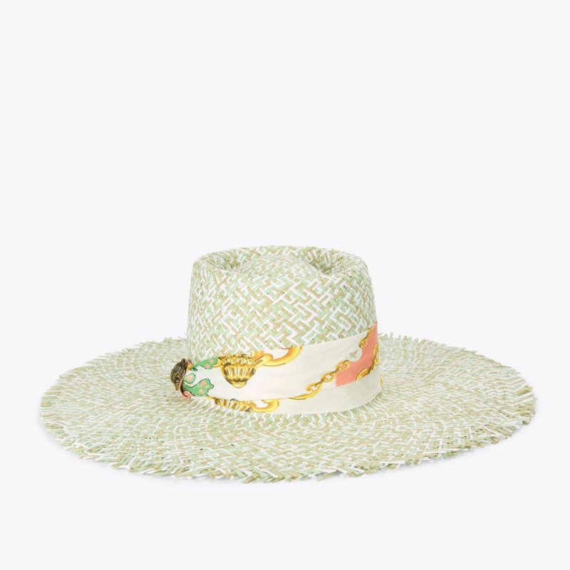 Kurt Geiger Eagle Straw Hat Verzi | ZNAJTP-450